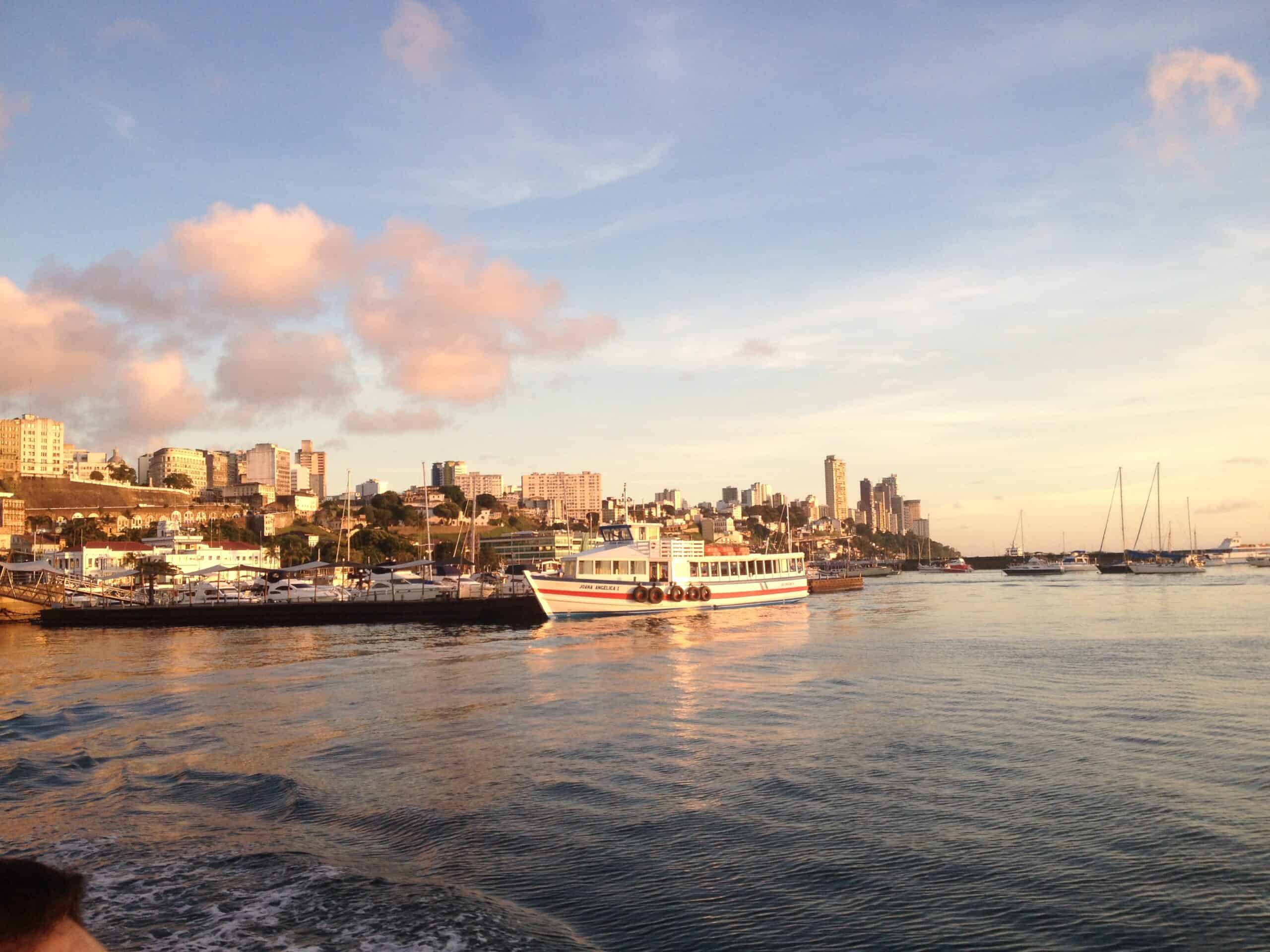 Transfer boat in Salvador Bay for Morro de São Paulo route