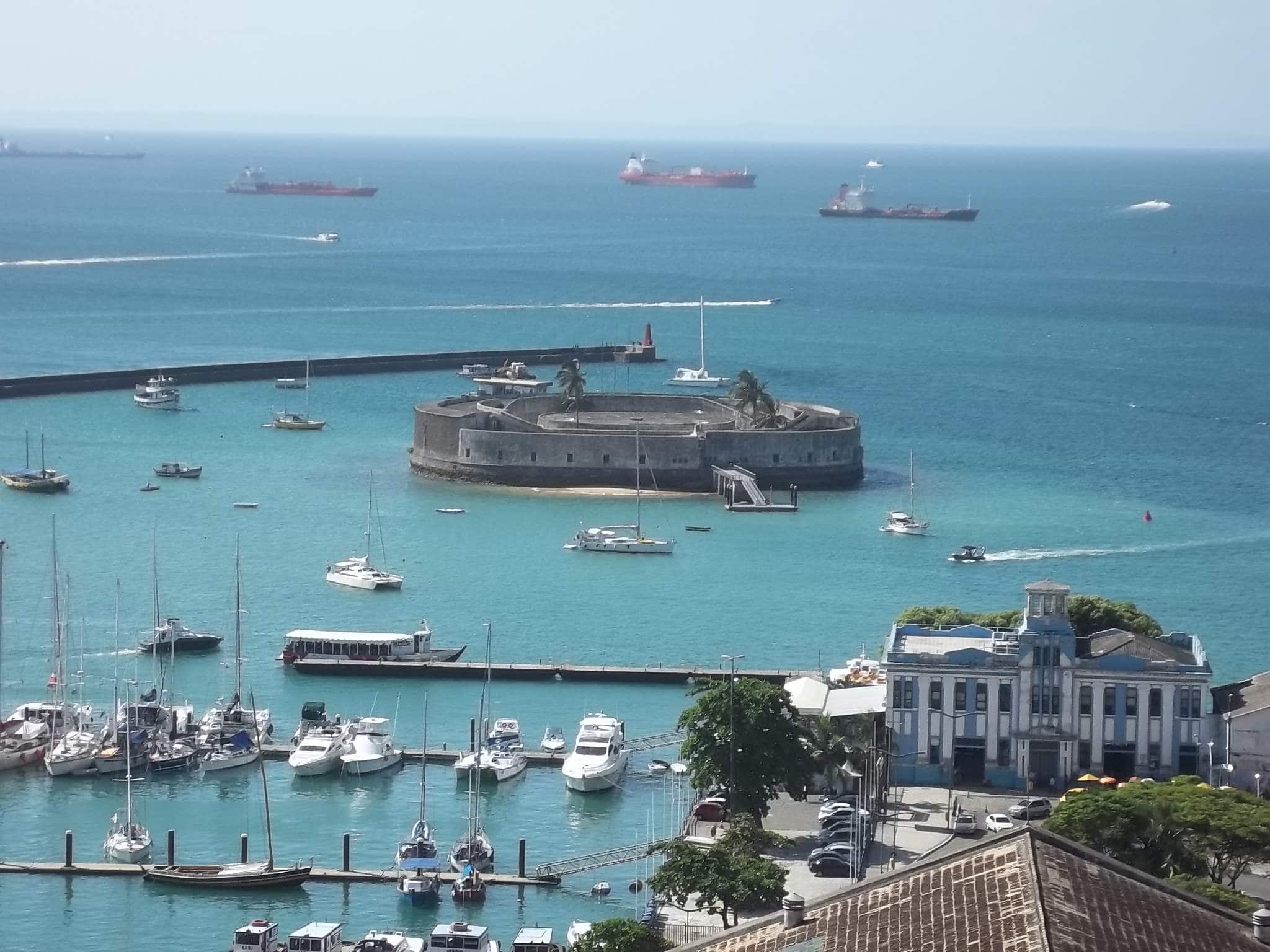 Transfer boat in Salvador Bay for Morro de São Paulo route